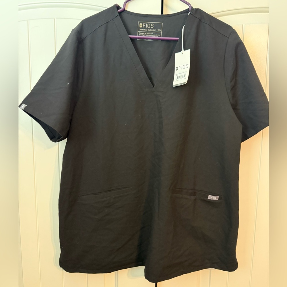 Figs Women’s Black Scrub Top XXL